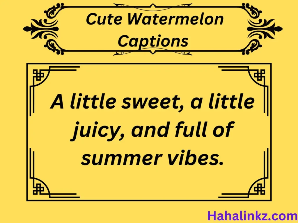  Cute Watermelon Captions