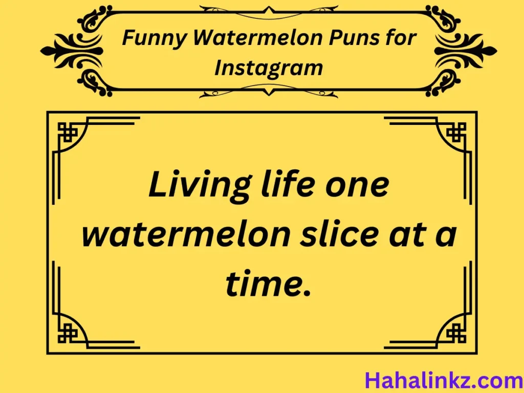 Funny Watermelon Puns for Instagram