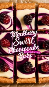 Read more about the article Blackberry Swirl Cheesecake Bars – Creamy, Tangy & Irresistibly Beautiful Dessert 2025